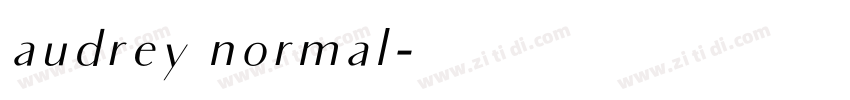 audrey normal字体转换